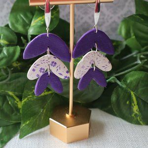 Polymer Clay Earrings, handmade gifts for her, Purple Passion Collection